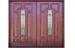 Steel Swing Modern Double Leaf Door, Surface Finishing: Wooden