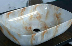 Universe Ceramic Hydrographics Wash Basin, For Hotel