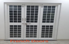 White Aluminium French Door, For Home