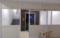 White Aluminium Sliding Glass Door, For Office, Interior