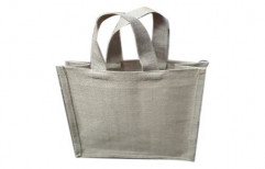 White Plain Jute Bag, Size: 12 X 9 X 4 Inch