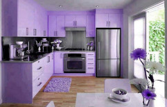 Wooden White Kitchen Cabinets - Location Ernakulam