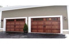 Approx 9 Feet Brown Automatic Garage Doors With Motor