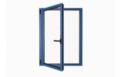 Blue Powder Coating Aluminium Door, Single