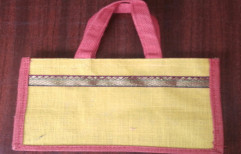 Border Loop Handle Fancy Jute Bag, 3 Cm, Size/Dimension: 8*8