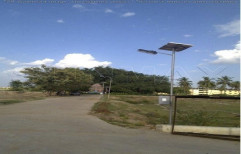 Chrome And Iron Solar Street Light