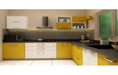 Design Today PVC L Shaped Modular Kitchen, Kitchen Cabinets