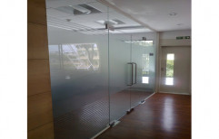 Dolomite Swing Main Entrance Double Glass Door, For Office