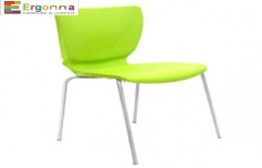 Ergonna Plastic + SS Green Cafeteria Chair, Seating Capacity: 1 Person