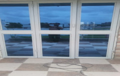 Exterior Toughened Glass UPVC French Door, Thickness: 5-10 mm