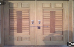 Finished Teak Wood Wooden Door, For Home