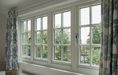 sliding and fixed offwhite Upvc Windows, for Commercial