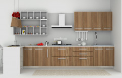 Straight Wooden Modular Kitchen
