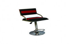Synthetic Leather and Stainless Steel Black Bar Chair