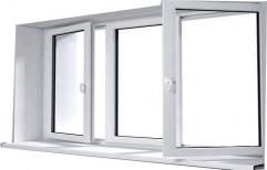 Three Door UPVC Window, Thickness Of Glass: 3-5 Mm