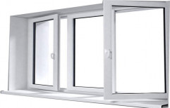 White Rectangular Hinged UPVC Window, Thickness Of Glass: 5 mm