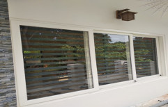 White Residential UPVC SLIDING WINDOW, Glass Thickness: 5 Mm
