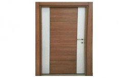 Polished Wood Rectangular Designer Door, Wooden, Thickness (millimetre): 25-30mm
