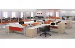 Wooden L Shape Modular Office Furniture