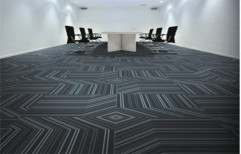 Black Natural Stone Carpet PVC Floor Tile, Size: Large