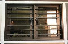 Brown Modern Z Section 3&1 Aluminium Window for Home