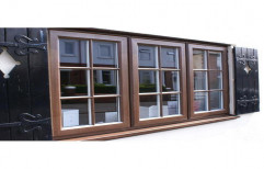 Brown UPVC Fixed Window, Glass Thickness: 5 Mm, Size/Dimension: 3 X 7 Feet