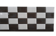 Ceramic White, Brown Glazed Wall Tile, 5-10 Mm