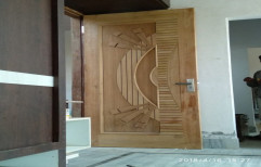 Exterior Finished Fancy Teak Wood Doors, For Home