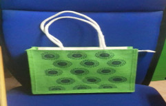 Green Jute Hand Bag Jute Bags, Size: 12x12x4, Capacity: 5 Kg