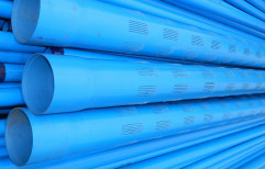 Hard Tube Blue PVC Screen Pipe, Length Of One Pipe: 6m