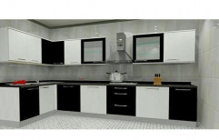 L Shape PVC Modular Kitchen, Warranty: 1-5 Years