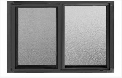 Modern Gray Aluminium Sliding Window, For Residential