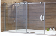 Sliding Shower Toughened Glass Door, For Bathroom, Thickness: 5 Mm