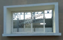 Sliding White UPVC Window, Thickness Of Glass: 5-12 Mm