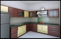 Stainless Steel L Shape MODULAR KITCHEN FABRICATION, Work Provided: Wood Work & Furniture