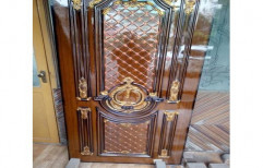 Teak Wood Decorative Wooden Door, Brown