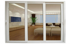 Timbe White 3 Track UPVC Sliding Windows, Glass Thickness: 5 Mm