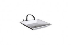 VARMORA White Silvio Table Top Wash Basin, 405 X 405 X 120mm