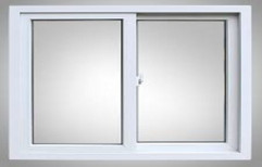 White Plain UPVC Sliding Window, Thickness Of Glass: 3 To 4 Mm, for Residential