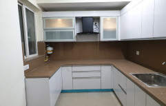 RKF Wooden U Shape Modular Kitchen Cabinet