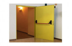 Yellow Steel Fire Door