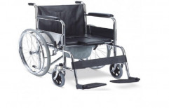 150 Kg Fixed Stainless Steel Manual Folding Wheel Chair, Weight Capacity: Upto 250 Lbs