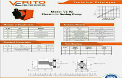 4 KG/CM2 Verito ACID DOSING PUMP, Max Flow Rate: 6 LPH, VE-01