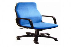 Blue Leather Godrej High Back Chair