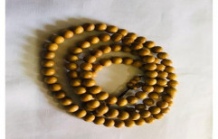 Brown Round Sandalwood 108 Beads Japa Mala, Size: 10mm