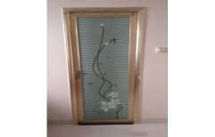 Hinged Decorative Aluminum Glass Door, For Home, Thickness: 15 Mm