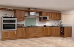 L Shape Wooden Modular Kitchen