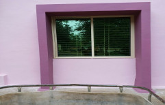Modern Off white Aluminium Sliding Window, For Residential