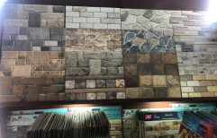 Multicolor Ceramic stone tiles, For Wall, Thickness: 8MM