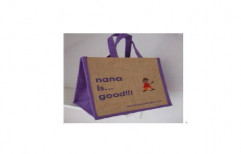 Purple, Beige Printed Jute Bag, Capacity: 25kg